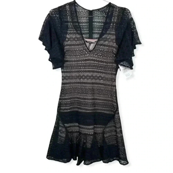 Marissa Webb Black Lace‎ Cybil Mini Dress - Picture 2 of 15